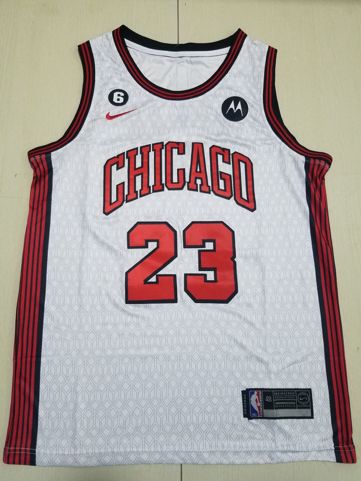 Men Chicago Bulls 23 Jordan White City Edition 2022 Nike NBA Jersey